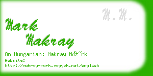 mark makray business card